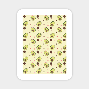 Family Avocado Kawaii Pattern Magnet