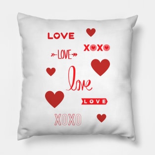 Love and Hearts and Stuff Pillow