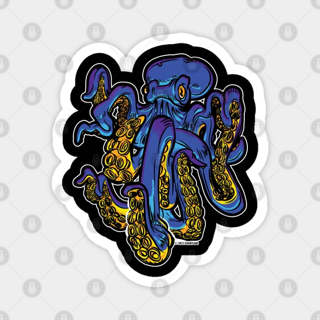 Giant Blue Octopus Magnet by eShirtLabs