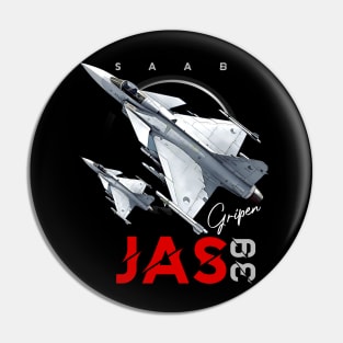 Saab JAS39 Gripen Swedish Fighterjet Aircraft Pin