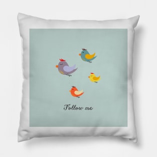 Cute happy birds Pillow