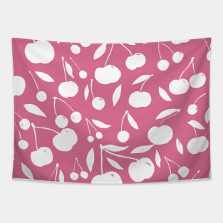 Cherries pattern - pink Tapestry