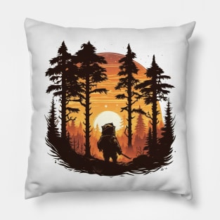 Take a moment to appreciate the beauty of a vintage sunset Pillow