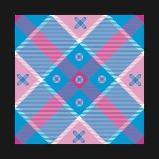 A Tartan pattern in blue, pink, red and white - go crazy with it! T-Shirt