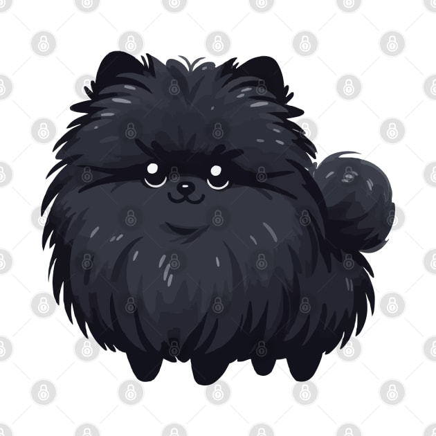 Cute Black Pomeranian by fikriamrullah