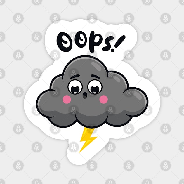 Oops cloud fart (on light colors) Magnet by Messy Nessie