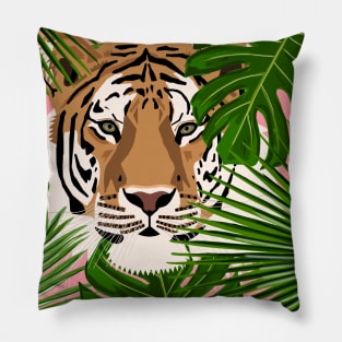 Tiger in the Jungle Pillow