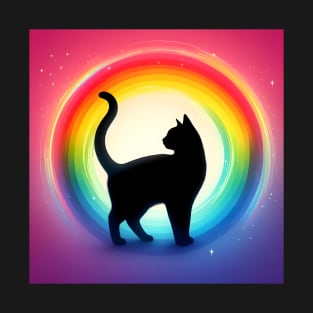 Rainbow Aura Cat T-Shirt