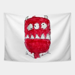 Red Monster Needs a Hug Tapestry