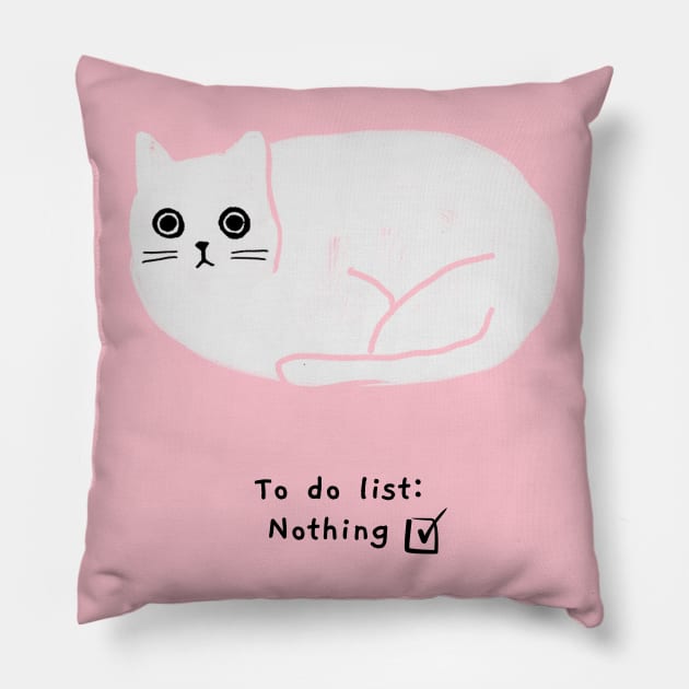 To do list (black caption) Pillow by KentheCat