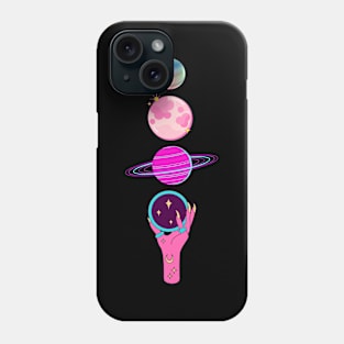 Neon Solar System Phone Case