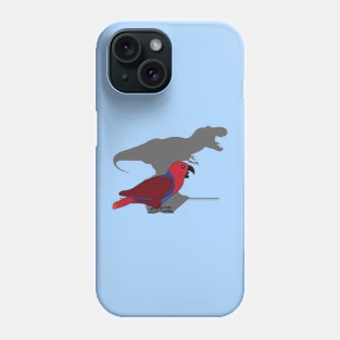 t-rex shadow - female eclectus parrot Phone Case