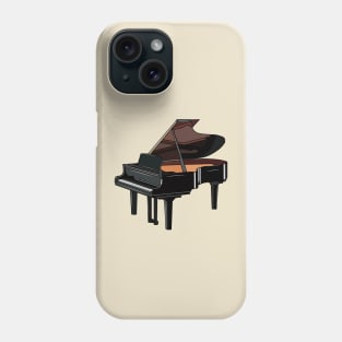 Piano cartoon illustration Phone Case