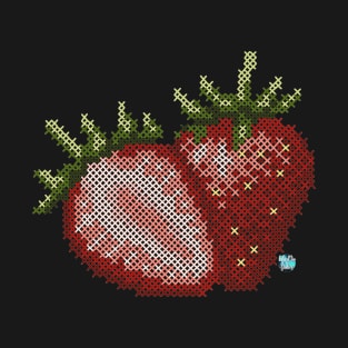 Strawberry Cross  Stitch T-Shirt