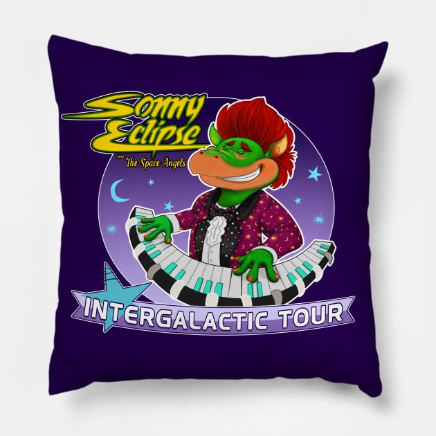 Sonny Eclipse: Intergalactic Tour Pillow by AttractionsApparel