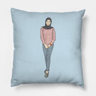 Pink And Jeans Pillow