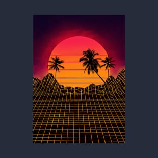 retrowave 80s art style T-Shirt