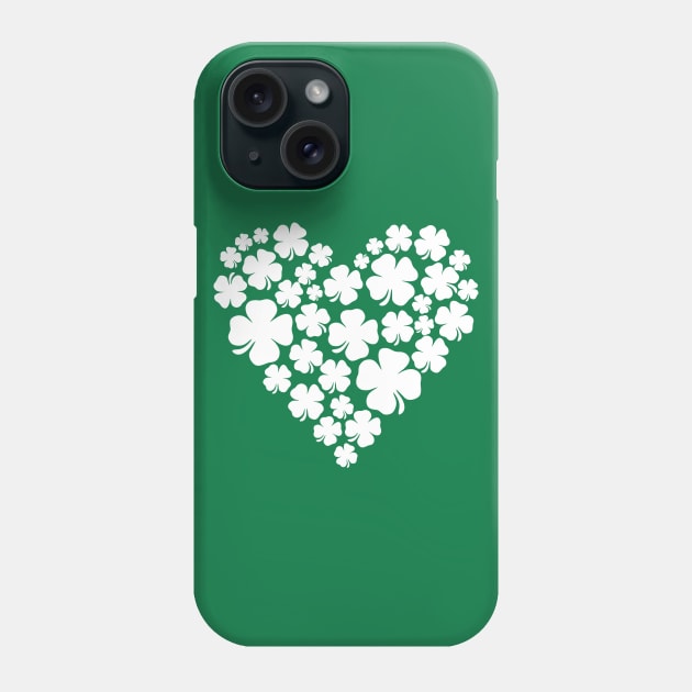 Shamrock Heart - St Patrick Day Phone Case by Jerry After Young