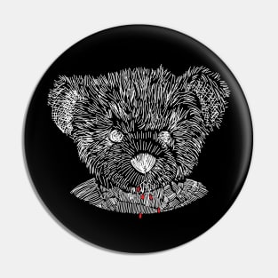 Vampire Horror Halloween Teddy Bear Pin