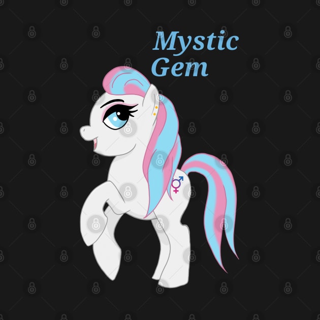 Mystic Gem Pride Pony by Jade Wolf Art