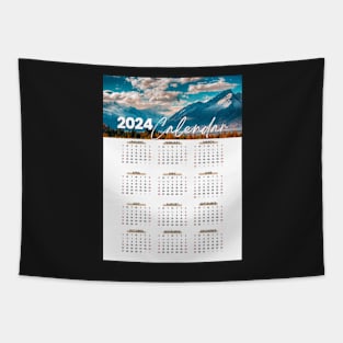 Mountain Calendar 2024 Wall Calendar - student Stickers Pack Collection Tapestry