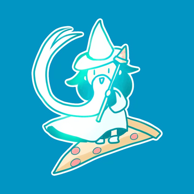 Surfing Pizza Wizard by aishiiart