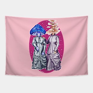 Victorian Mushroom Ladies Tapestry