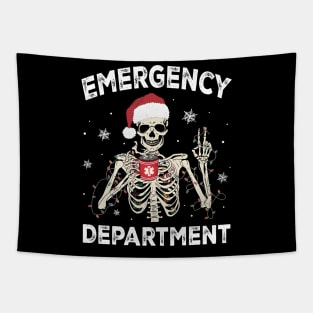 Emergency Department Christmas, Skeleton Christmas Tapestry