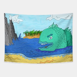 Strange ocean life Tapestry