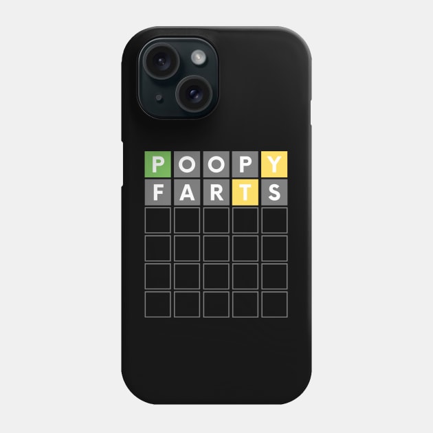 FUNNY WORD GAME POOPY FARTS Phone Case by apparel.tolove@gmail.com