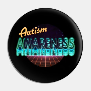 autism awarness retrowave Pin