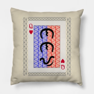 Tribal Art Playing card / Baybayin word Nanay (Mother) Pillow