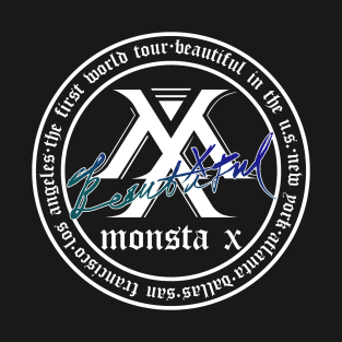 MONSTA X Beautiful World Tour US Stops Logo V2 T-Shirt