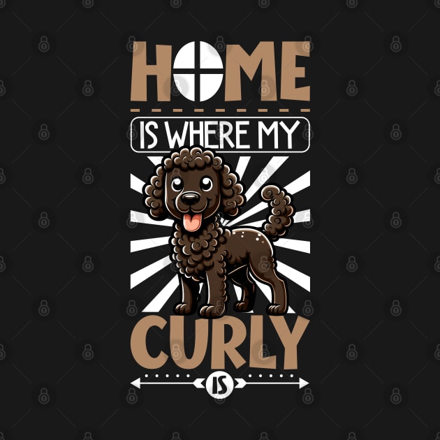 Home is with my Curly-coated Retriever by Modern Medieval Design