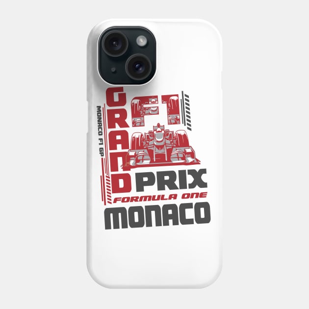 Monaco F1 Grand Prix Formula One Racing Phone Case by CGD