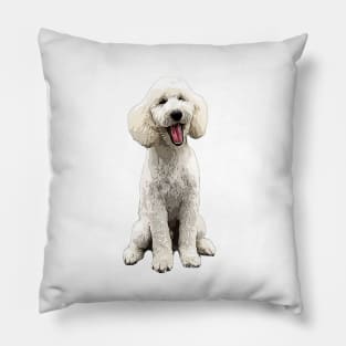 Poodle White Beauty Pillow