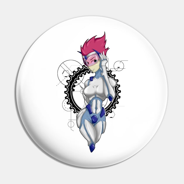 Cyber Vixen Pin by EnegDesign