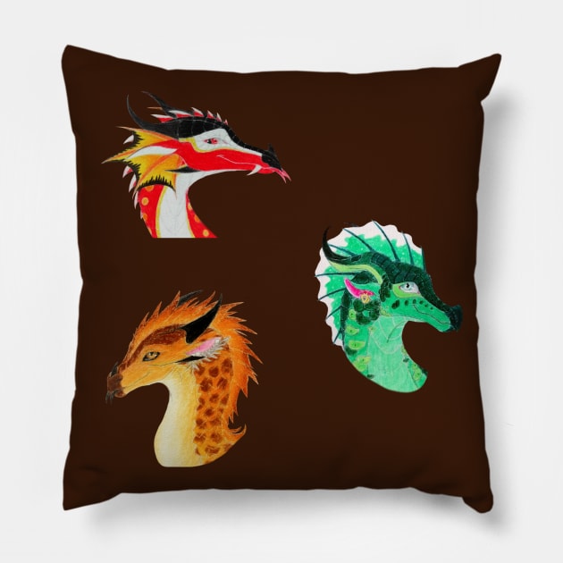 Trio Sticker Pack Pillow by Lycoris ArtSpark