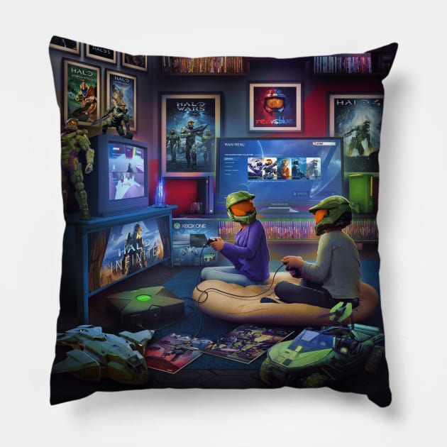 Halo Legacy Pillow by Rachid Lotf