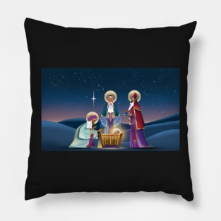 3 Wise Men and Baby Jesus Pillow