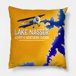 Lake Nasser Egypt map Pillow