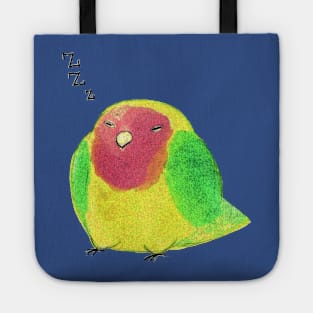 Sleepy Watercolor Lovebird Tote