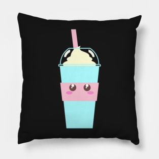 Cute blue kawaii slushy - Japanese Drink Pillow