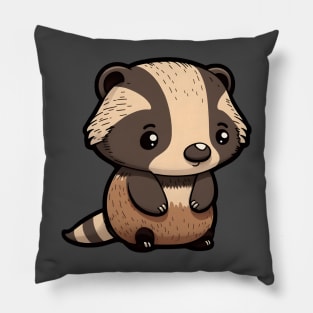 Adorable badger cub Pillow