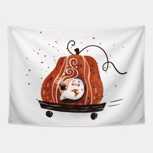 Pumpkin ghost Tapestry