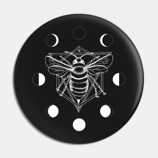 Moon Bee - White Pin