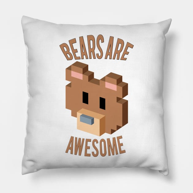 Bears Are Awesome Pillow by Fitzwell