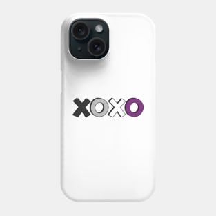 Hugs and Kisses - XOXO - Asexual Pride Valentines Phone Case