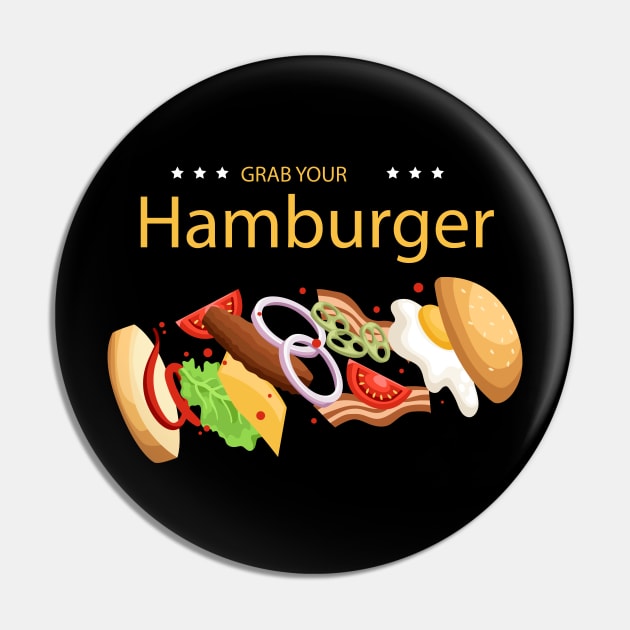 Grab Your Hamburger Pin by Mako Design 