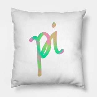 Greek Alphabet: pi (pastels) Pillow